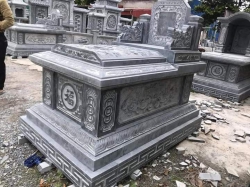 Mẫu xây mộ đá không mái đẹp - MD04