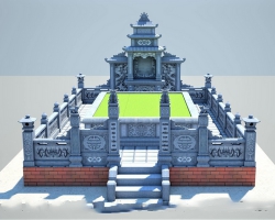 Báo Giá Lăng Thờ Đá Đẹp Chuẩn Phong Thủy - LTD002