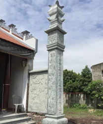 Mẫu cột đá đồng điêu khắc sắc nét đẹp nổi bật