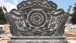 Mẫu cuốn thư đá trang nghiêm sang trọng