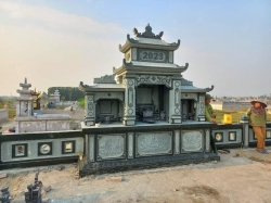 Bộ Lăng Thờ Đá Xanh Rêu Sắc Nét - XR03