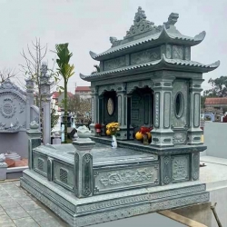 Mẫu Mộ Đôi Đá Xanh Rêu -XR07