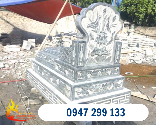 Hoạ tiết mộ đá tam sơn nhìn từ mặt sau 