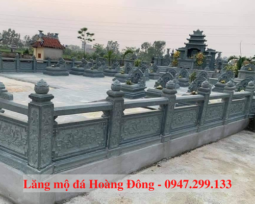 Lăng mộ đá xanh rêu chất lượng cao thiết kế chuẩn phong thủy 
