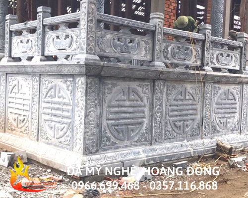 Mẫu lan can chùa họa tiết đẹp 