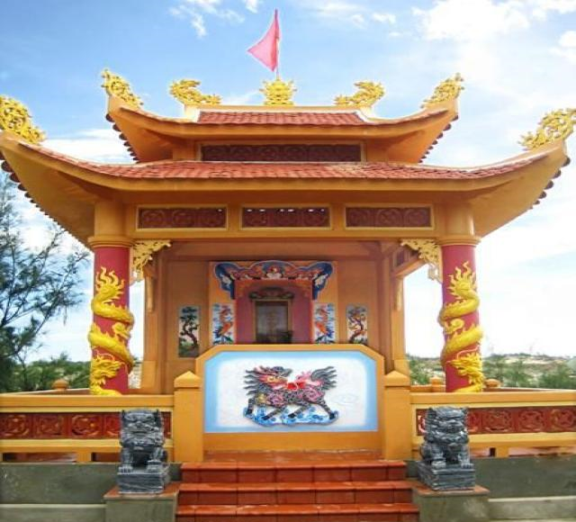 Mẫu mộ sơn vàng chuẩn phong thủy hơp với mệnh kim 