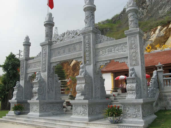 Mẫu cổng tam quan tứ trụ đơn giản, tinh tế