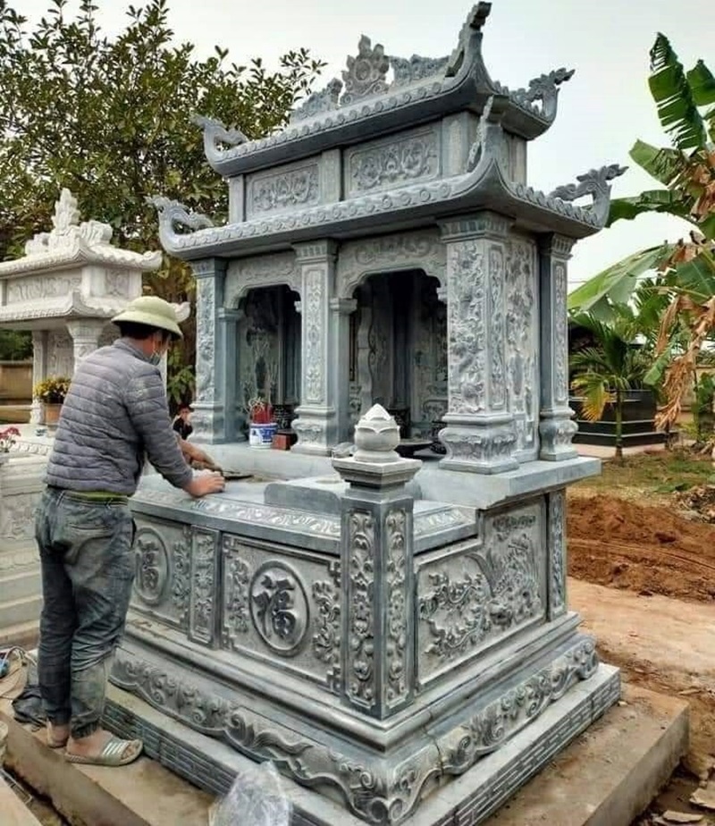 Mộ đá có mái hiện nay được làm từ nhiều chất liệu đá cao cấp khác nhau