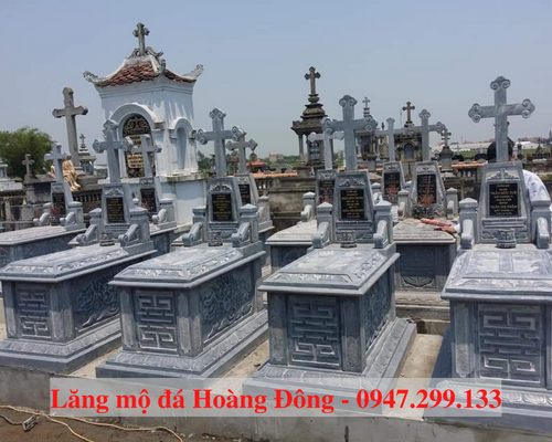 Mẫu lăng mộ đá công giáo chuẩn phong thủy 