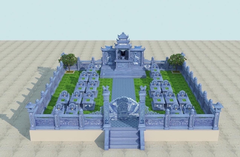 Lăng mộ đá mỹ nghệ có nhiều mẫu mã và kích thước 