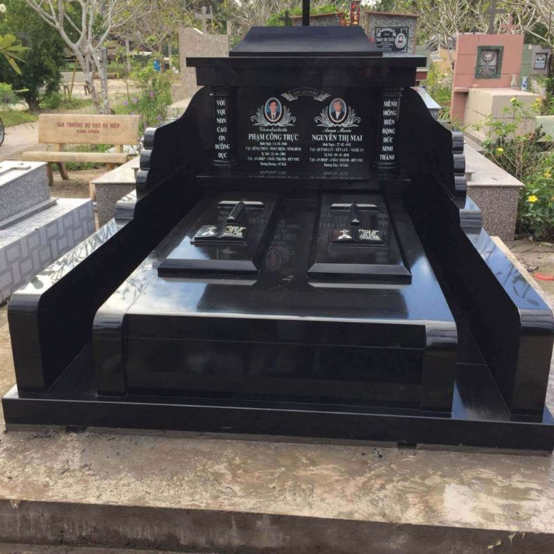 Tổng hợp những mẫu lăng mộ dòng họ đẹp nhất hình 4 Mẫu mộ đá granite đơn giản thanh lịch