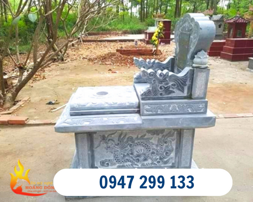 Mẫu mộ đá tam sơn đơn giản, tiết kiệm không gian 