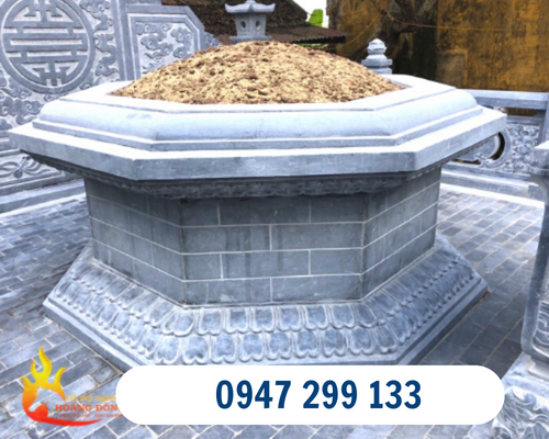 Mẫu mộ lục lăng thiết kế, chạm khắc đơn giản 