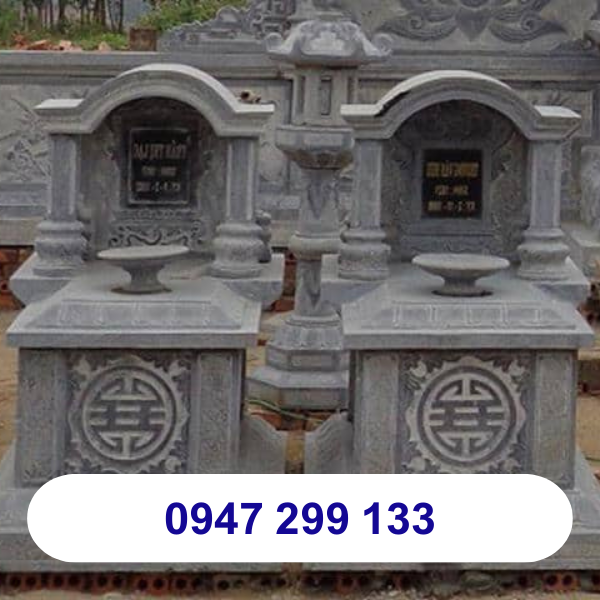 Mẫu mộ tam cấp mái vòm đơn giản 