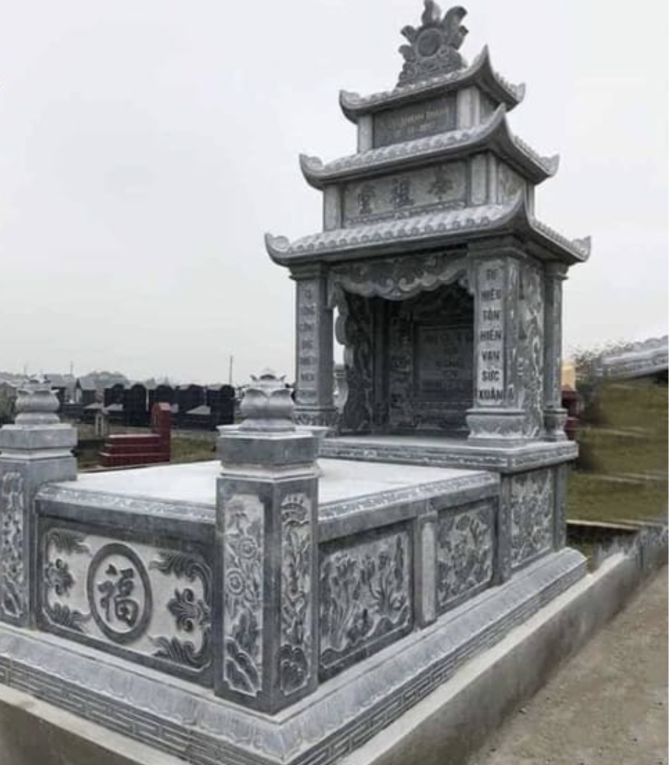 Mẫu mộ ba mái đẹp chuẩn phong thuỷ 
