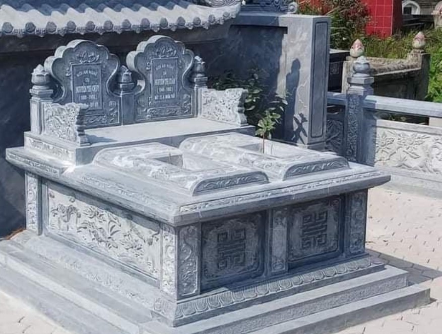 Mẫu mộ đá không mái đẹp chuẩn phong thủy 