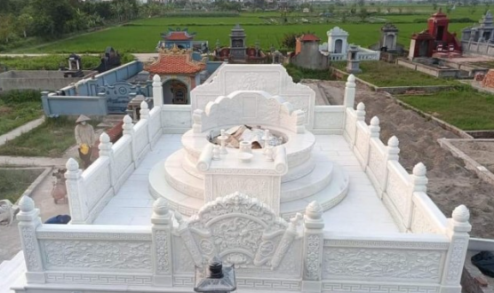 Khu lăng mộ đá trắng đẹp thanh tao, sang trọng 